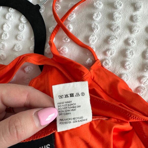 Jacquemus One Piece Swimsuit Orange Cut-Out High Cut Legs Sz Small - Picture 4 of 10